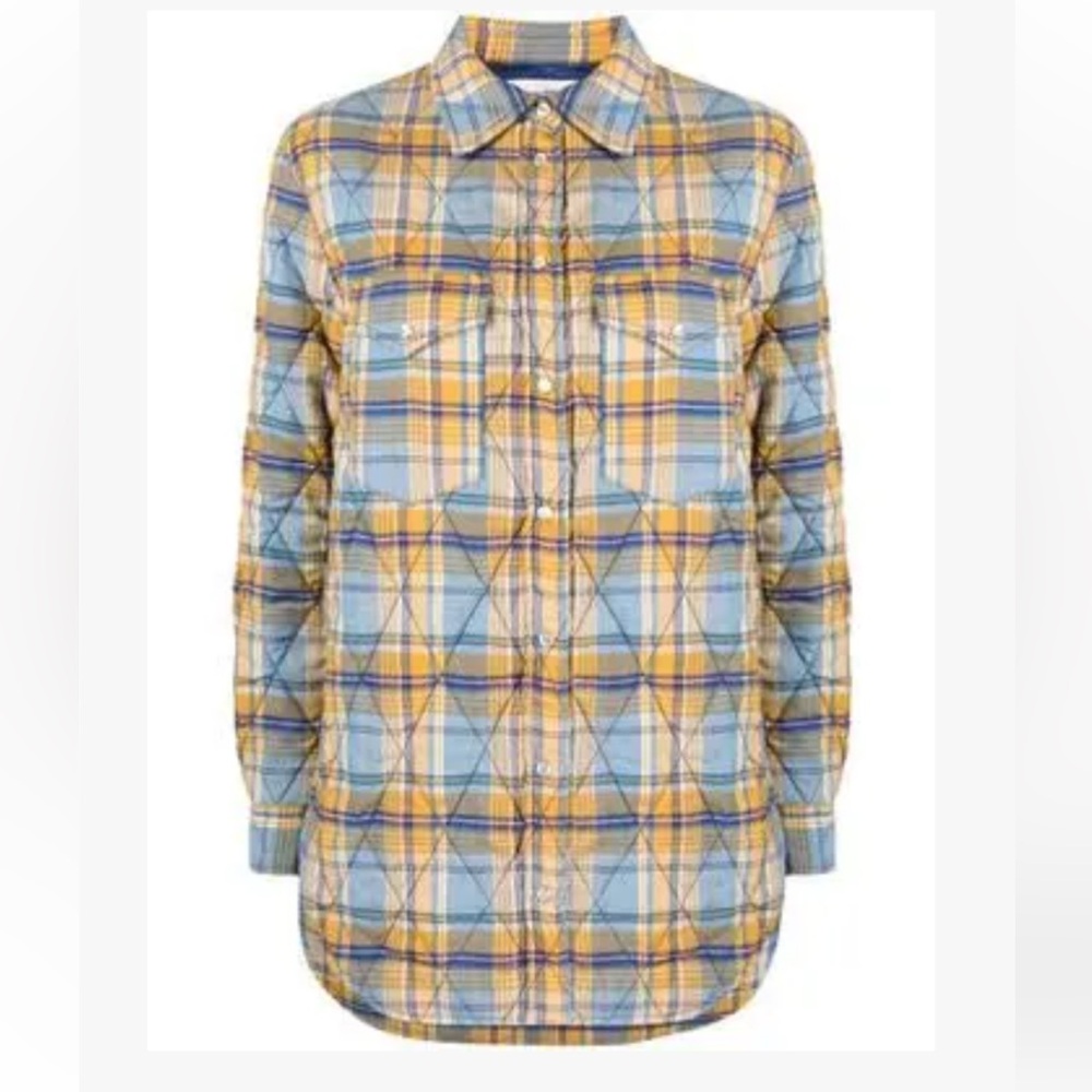 NWT Etoile Isabel Marant Mysen cotton plaid shacket 38 us 6